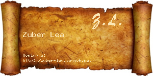 Zuber Lea névjegykártya